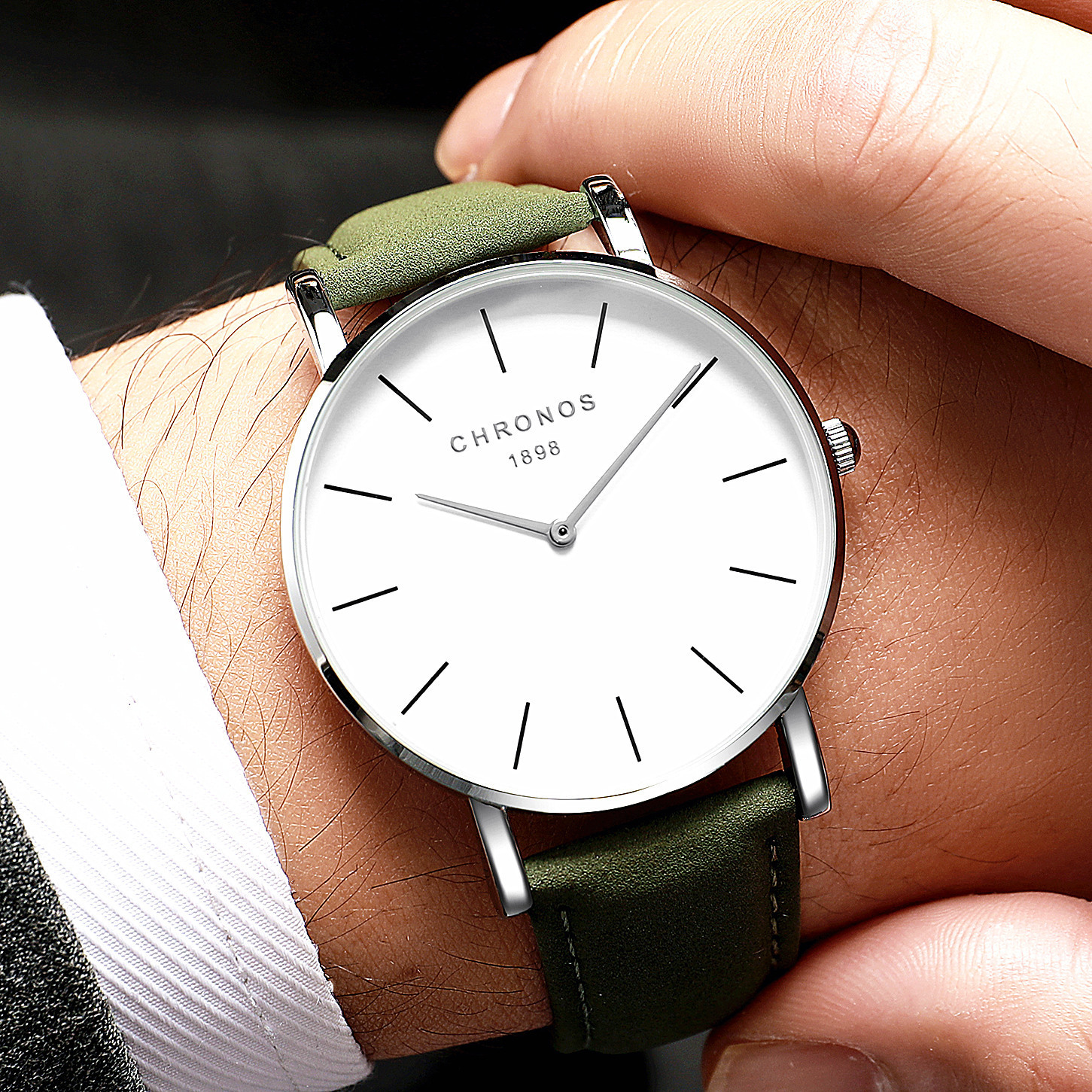 Fashion Casual Men's Ultrathin And Simple Waterproof Wrist Watch - Image 2