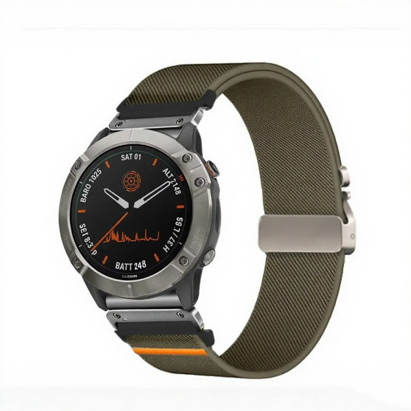 Elastic String Fabric Woven Men Watch Strap - Image 10