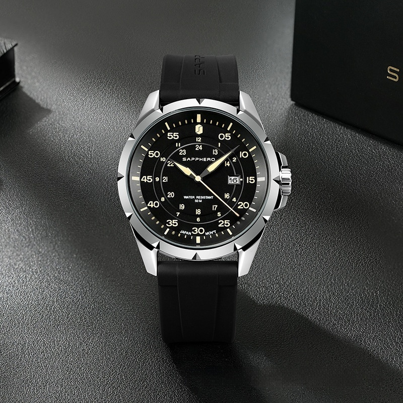 Youth Student Quartz Exam Watch Men's Silicone Waterproof 520 Gift For Boyfriend