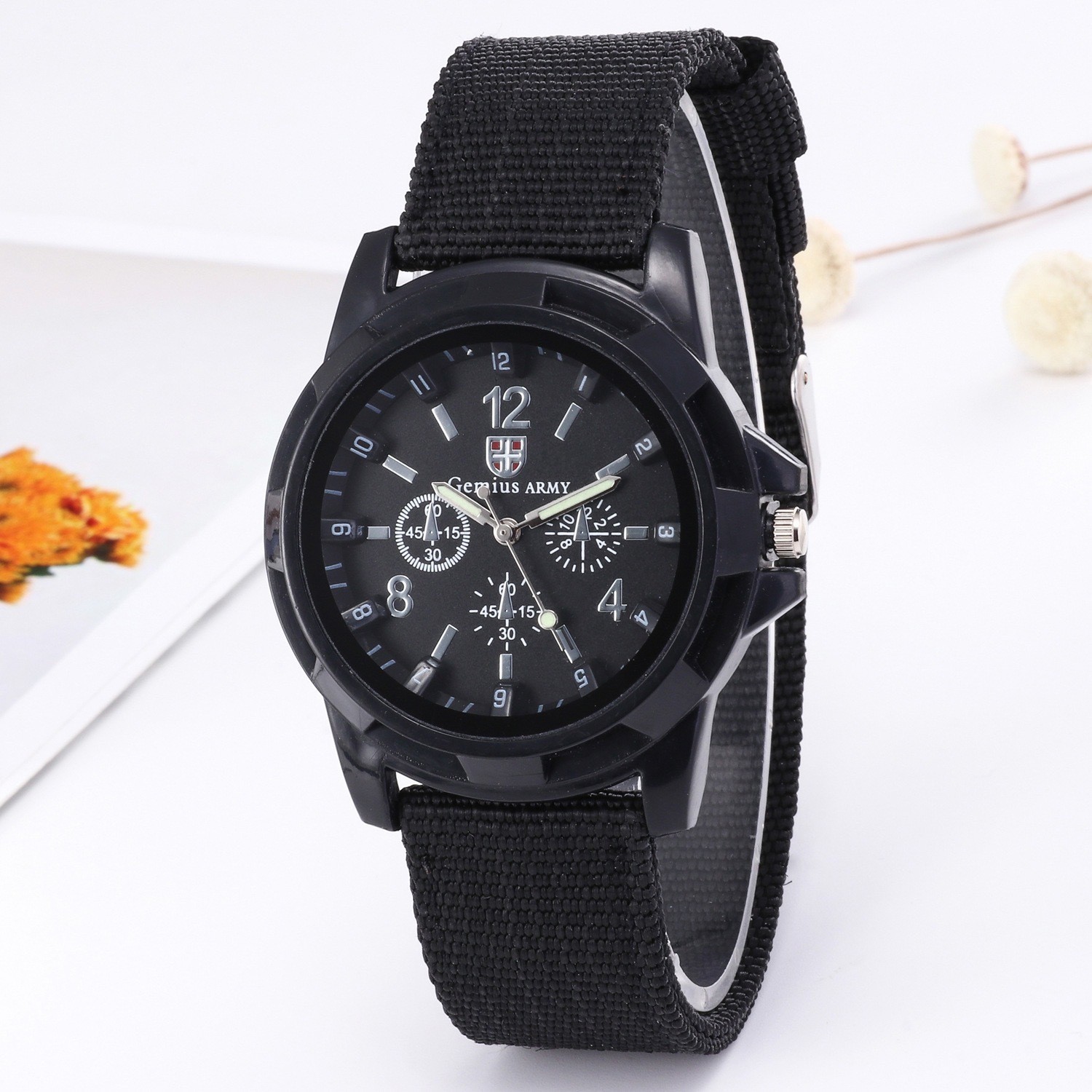 Fashion Simple Fake Three-eye Steel Belt Quartz Watch - Image 10