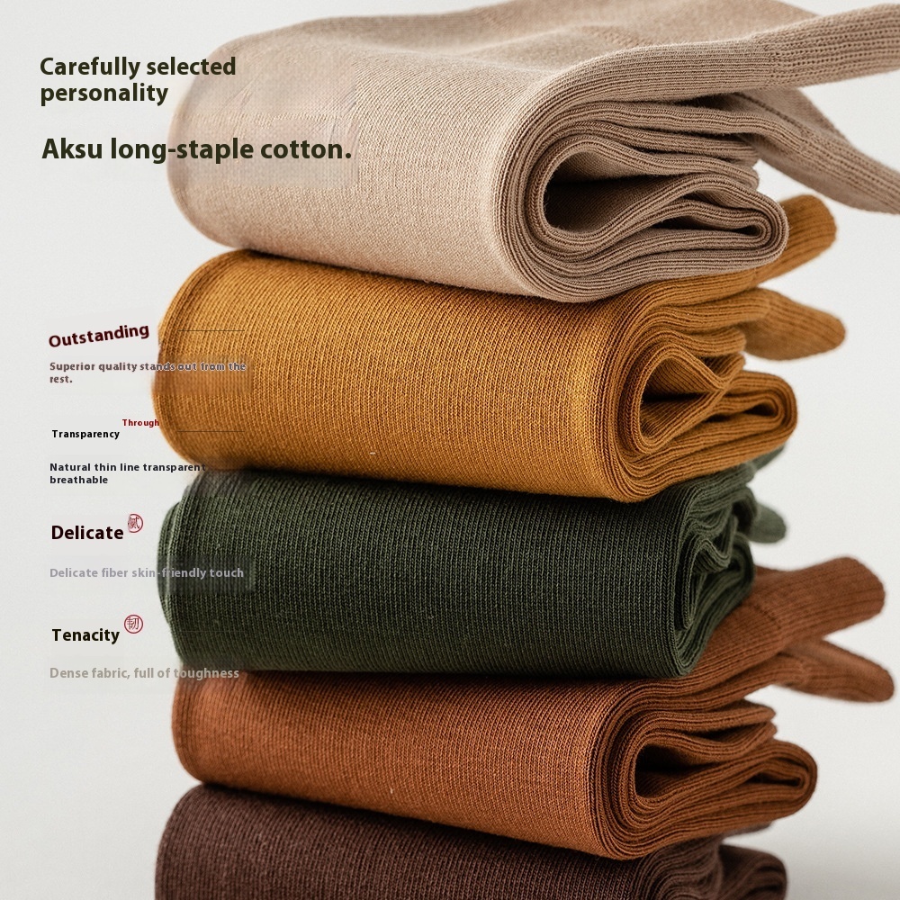 Mid-calf Spring And Autumn Pure Cotton Business Men Socks - Image 5