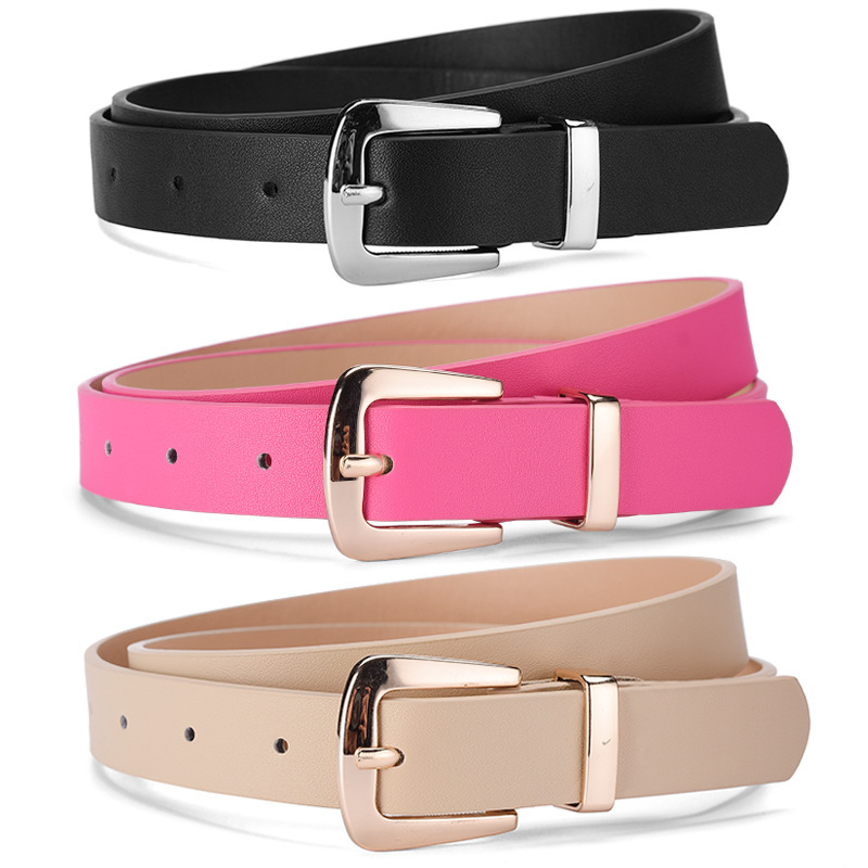 Simple Lady Candy Color Elegant Decoration Belt Gold Buckle Fashion All-match Student - Image 3
