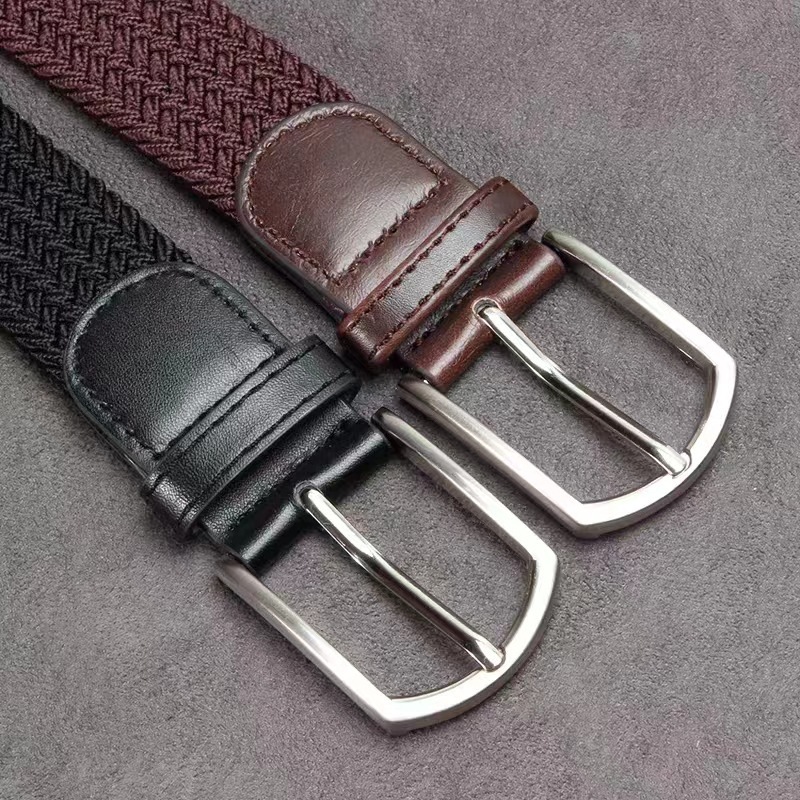 Men's Casual Stretch Woven Leather Belt - Image 3