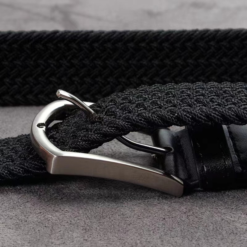 Men's Casual Stretch Woven Leather Belt - Image 4