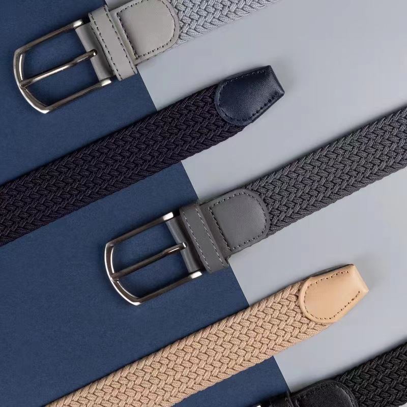 Men's Casual Stretch Woven Leather Belt - Image 5
