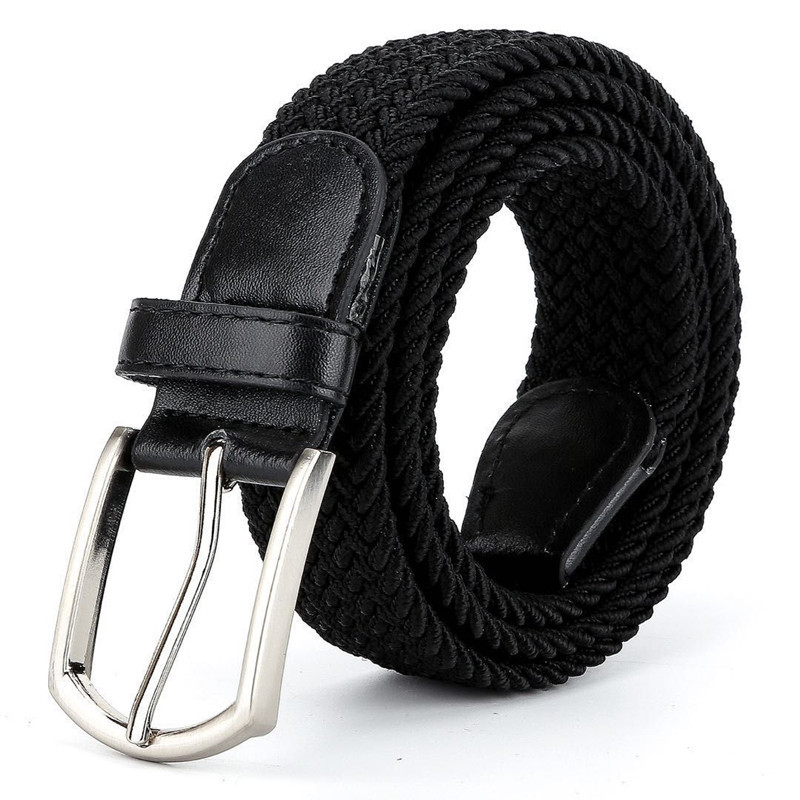 Men's Casual Stretch Woven Leather Belt - Image 7