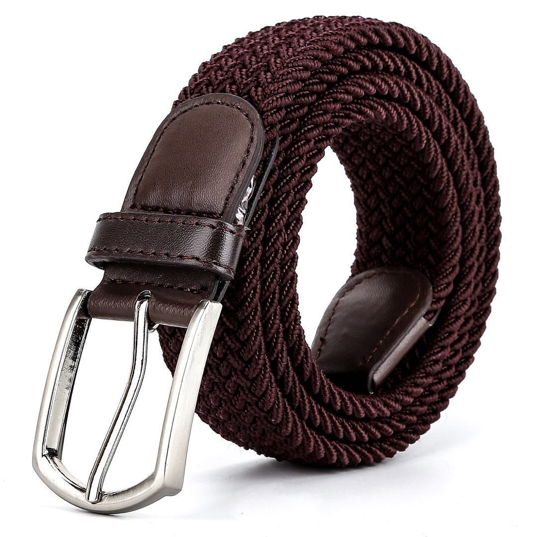 Men's Casual Stretch Woven Leather Belt - Image 8