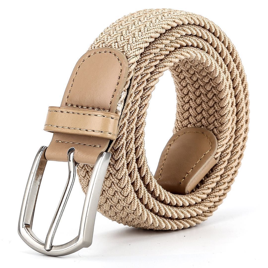 Men's Casual Stretch Woven Leather Belt - Image 10