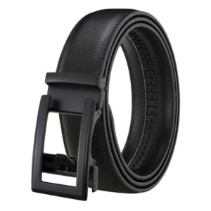 Men's Leather Belt Automatic Buckle Two-layer Cowhide Hollow