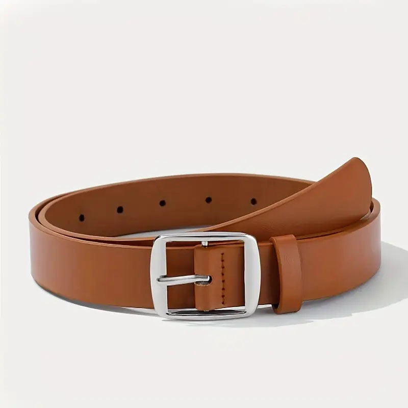 Men's Pin Buckle PU Microfiber Eyelet Belt Fashion Casual Belt - Image 3