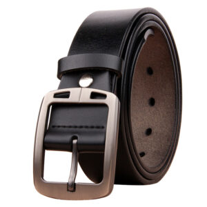Men's Antique Pin Buckle Cowhide Belt