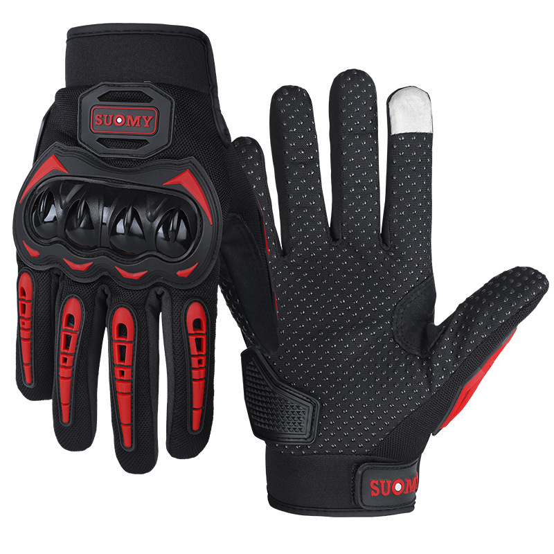 Men's Full Finger Case Drop-resistant Touch Screen Breathable Motorbike Gloves - Image 2