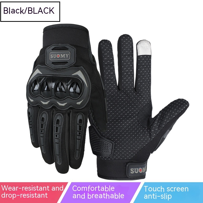 Men's Full Finger Case Drop-resistant Touch Screen Breathable Motorbike Gloves - Image 4