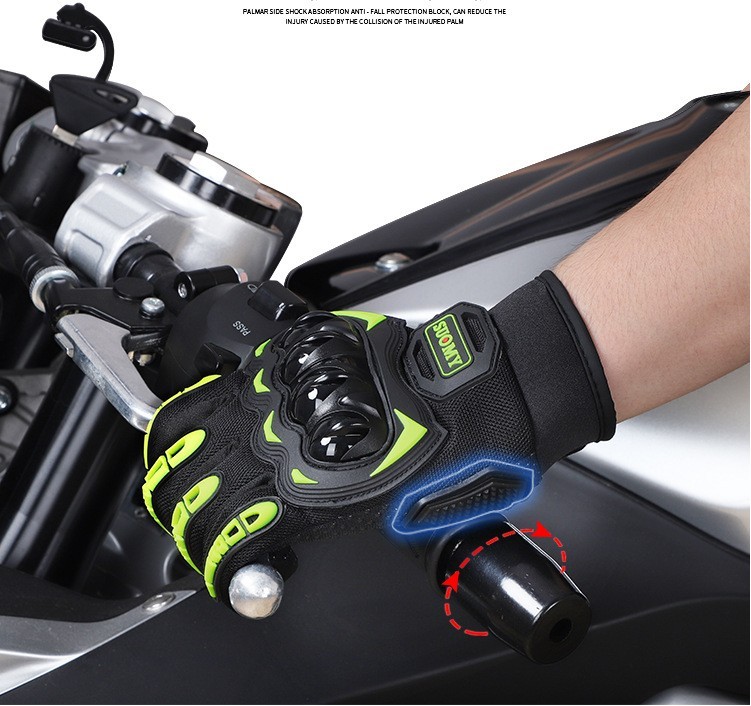 Men's Full Finger Case Drop-resistant Touch Screen Breathable Motorbike Gloves - Image 10