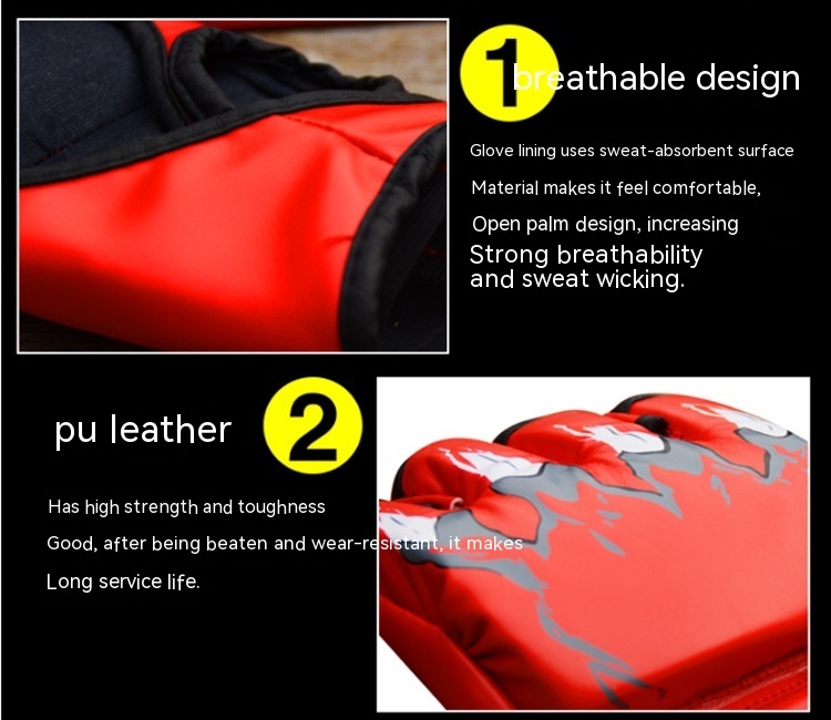 Half Finger Sanda Training With Boxing Gloves - Image 10