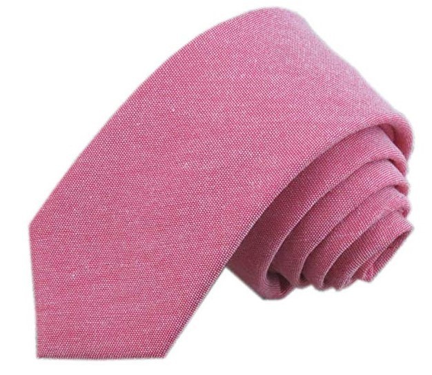 6cm Solid Color Cotton And Linen Men's Casual Narrow Tie - Image 2