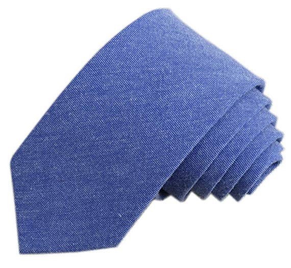 6cm Solid Color Cotton And Linen Men's Casual Narrow Tie - Image 4