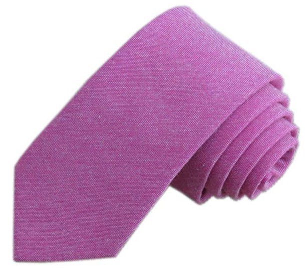 6cm Solid Color Cotton And Linen Men's Casual Narrow Tie - Image 5