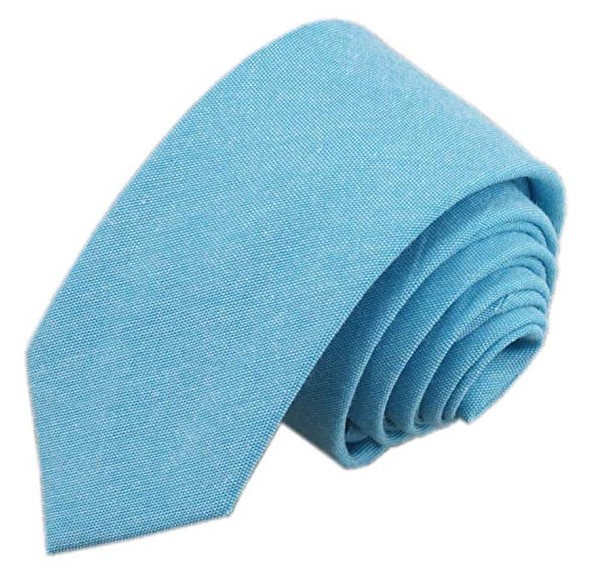 6cm Solid Color Cotton And Linen Men's Casual Narrow Tie - Image 7