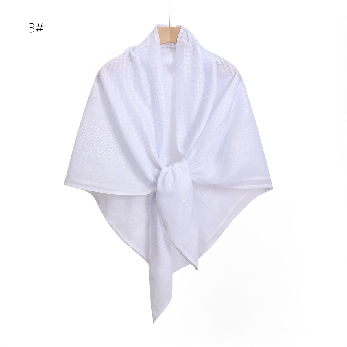 Men's Scarf Jacquard Wave Pattern Large Size Square Scarf - Image 8