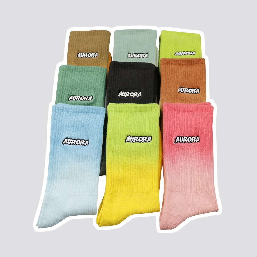 Men & Women Trendy Sports Hanging Dyed Tube Socks Cotton Men And Women - Image 2