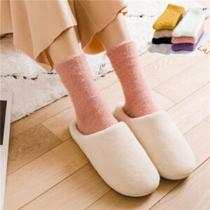 Mid-calf Warm Mink Fur Women's Socks Thickened