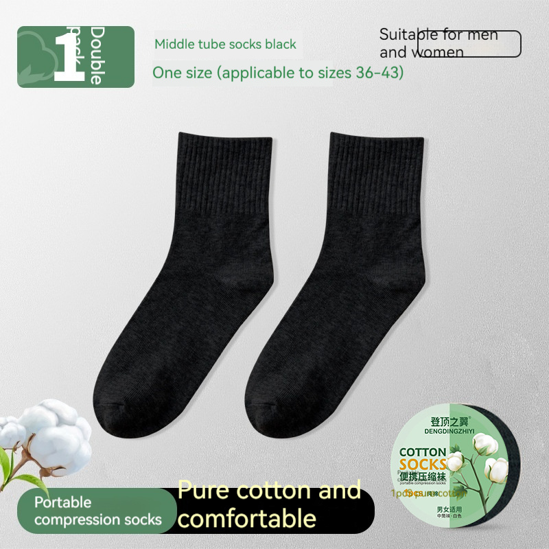 Disposable Socks Pure Cotton Compression Socks Summer Portable Sweat-absorbent Breathable - Image 4