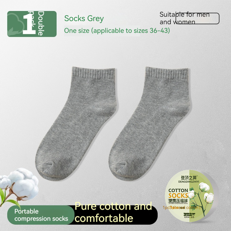 Disposable Socks Pure Cotton Compression Socks Summer Portable Sweat-absorbent Breathable - Image 5