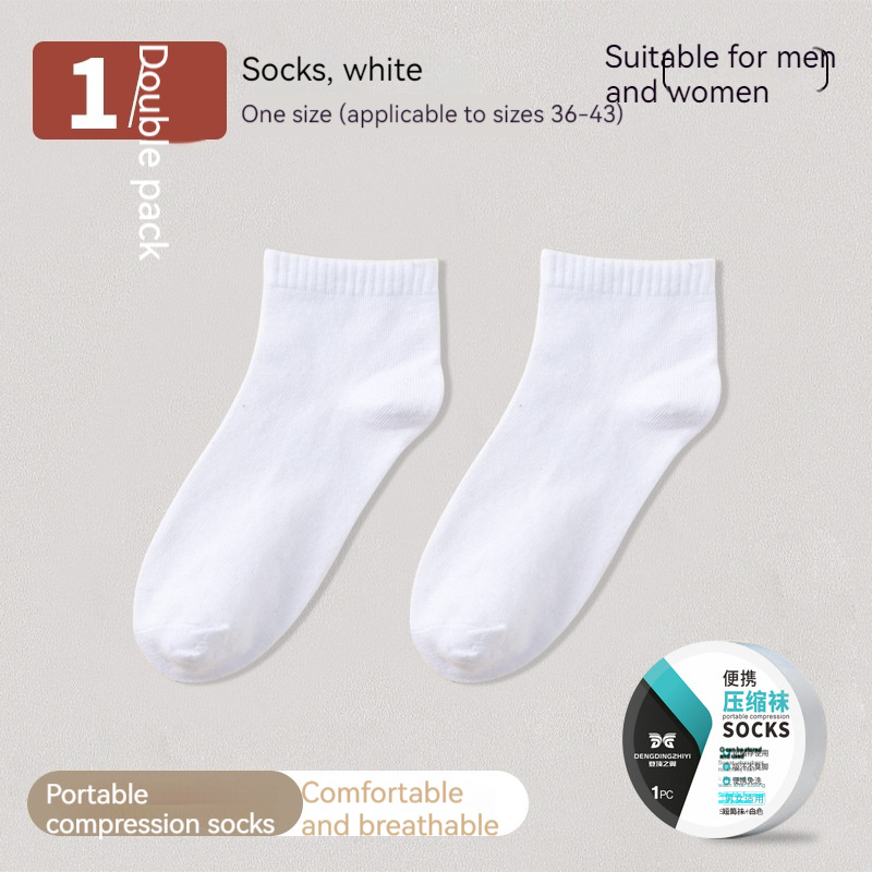 Disposable Socks Pure Cotton Compression Socks Summer Portable Sweat-absorbent Breathable - Image 6