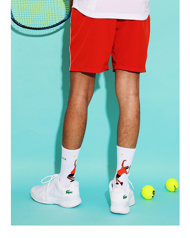 Serve Pattern Couple Towel Bottom Athletic Socks - Image 2