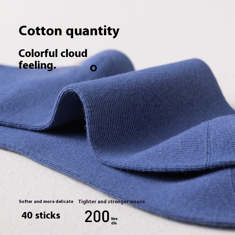 All-in-one Machine Weaving Spring And Summer Antibacterial Breathable Cotton Men's Socks - Image 2