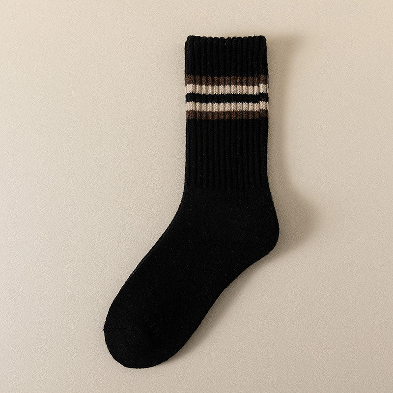 Men's Mid-calf Length Sports Stockings Autumn And Winter Fleece-lined Terry Cotton Socks - Image 6