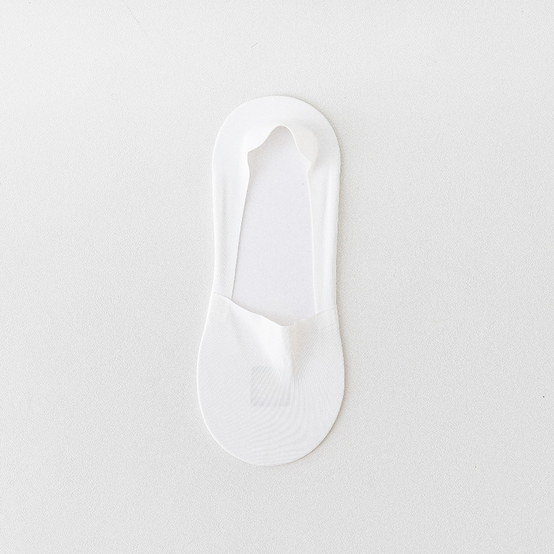 Men's Ice Silk Silicone Anti-off Invisible Pure Cotton Sweat Absorbing Boat Socks - Image 8