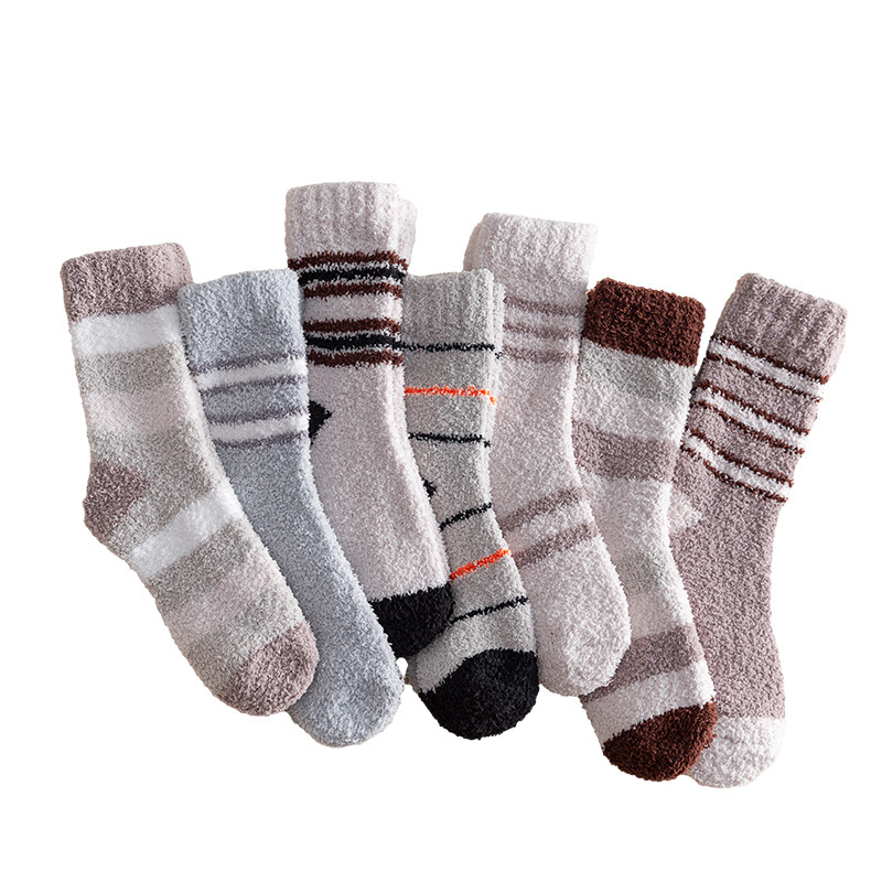 Autumn And Winter Thickened Fleece-lined Tube Socks Men's Knee High Socks Towel Room Socks Adult - Image 4