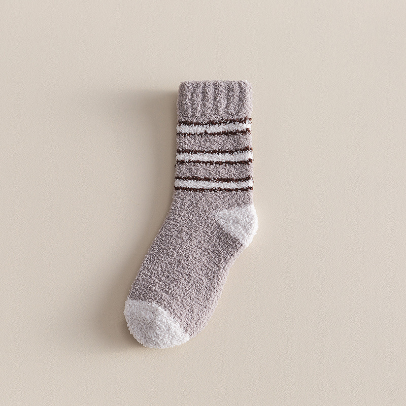 Autumn And Winter Thickened Fleece-lined Tube Socks Men's Knee High Socks Towel Room Socks Adult - Image 10
