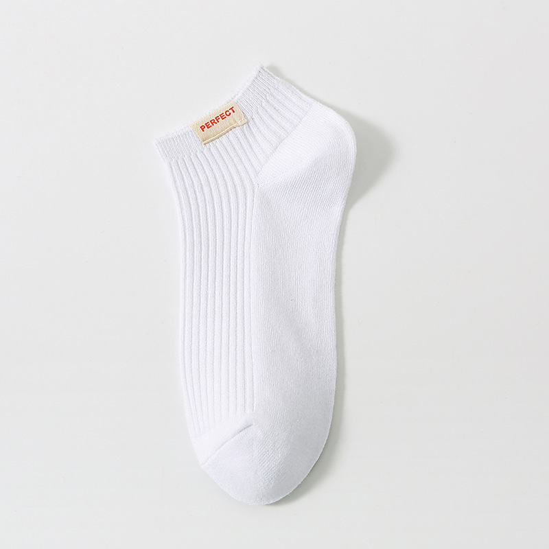 Solid Color Men's Calibration Socks Double Needle Cotton - Image 7