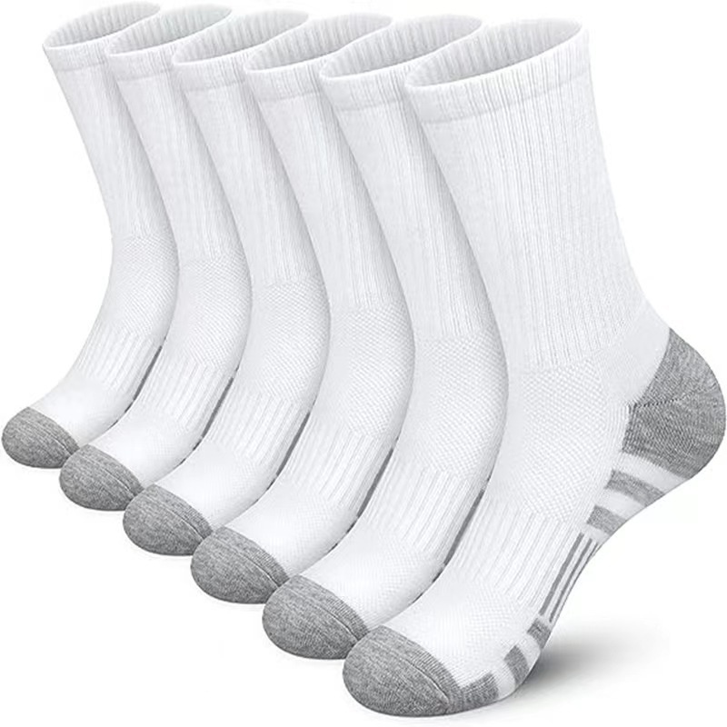 Men's Mid-calf Length Sock Solid Color Breathable Sweat Absorbing Deodorant - Image 3