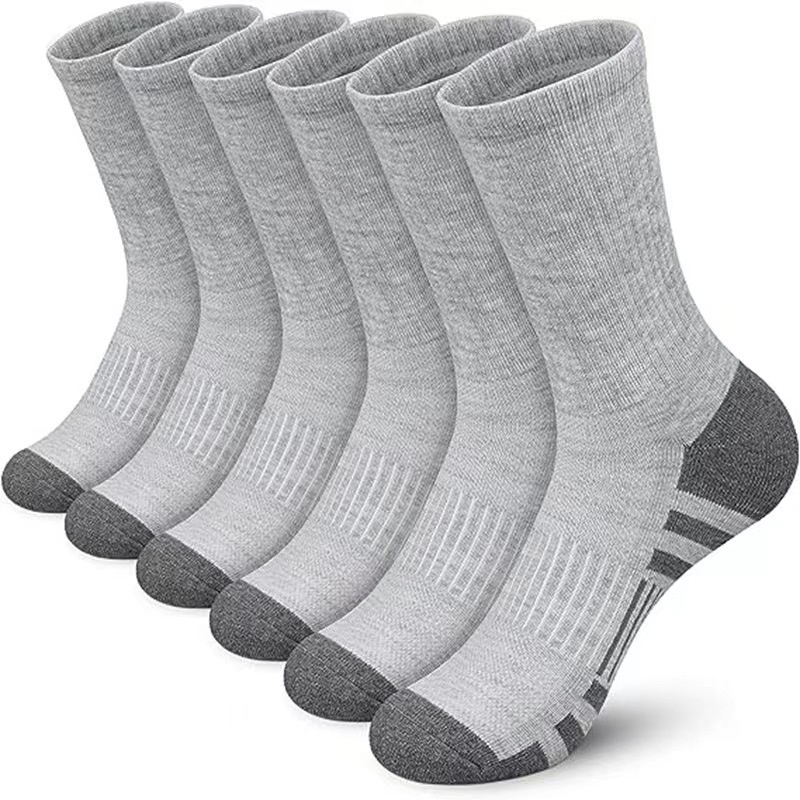 Men's Mid-calf Length Sock Solid Color Breathable Sweat Absorbing Deodorant - Image 4