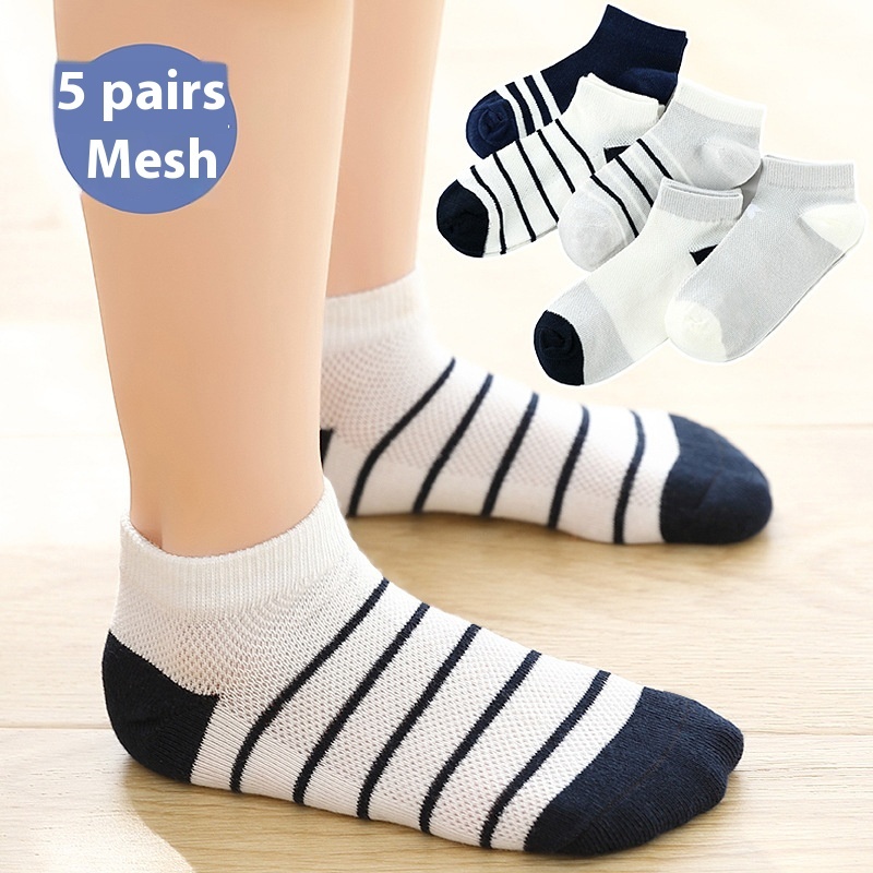 Children's Solid Color Short Socks - Image 2