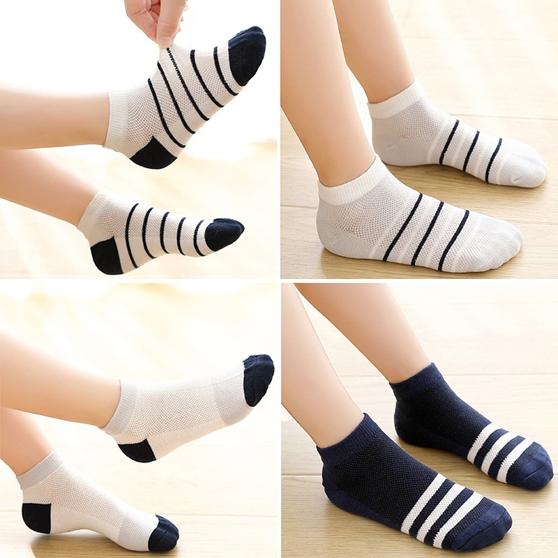 Children's Solid Color Short Socks - Image 4