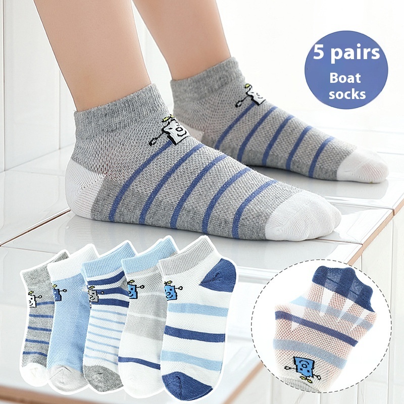 Children's Solid Color Short Socks - Image 7