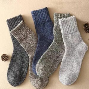 Autumn And Winter Men's Double-thread Rabbit Fur Socks