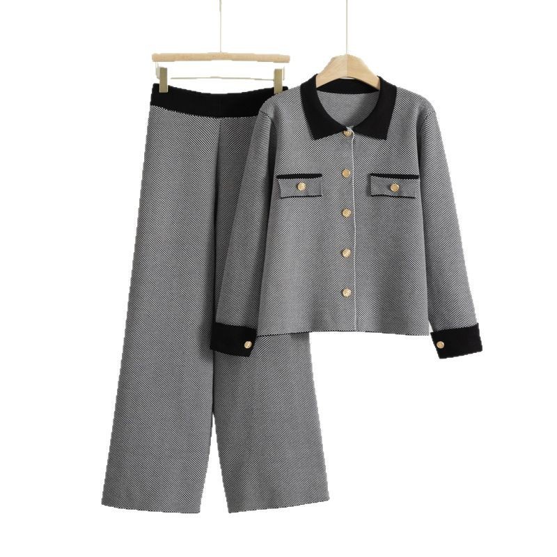 Classic Style Fashion Women's Temperament Coat Wide-leg Pants Two-piece Set - Image 5