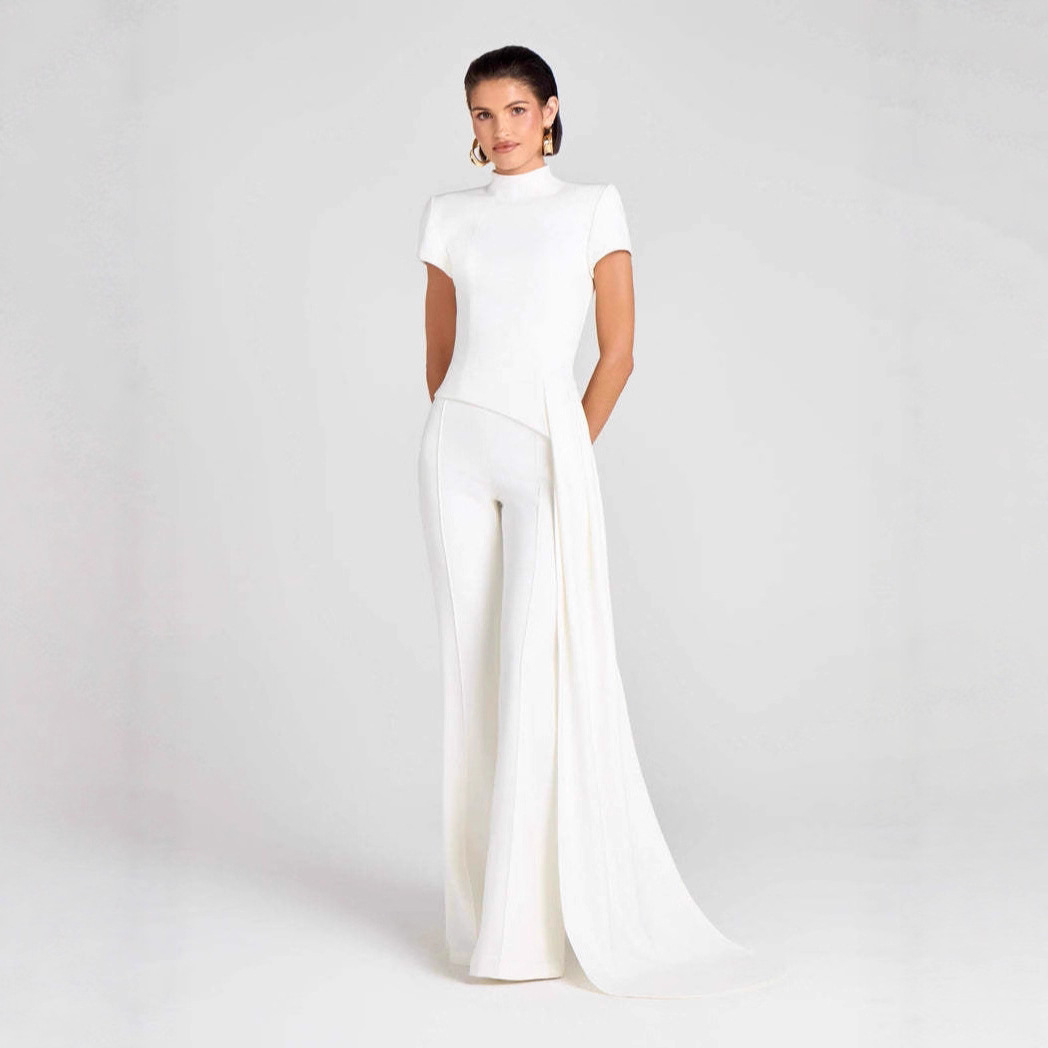 Draped Pants Sculpture Elegant Blouse And Pants Simple Female - Image 2