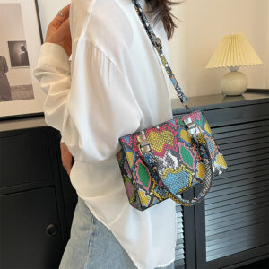 Niche Design Crossbody Casual Crocodile-print Small Square Handbag