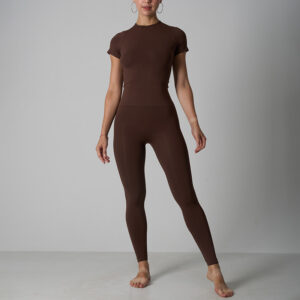 Soft Skin-friendly Seamless Short-sleeved Trousers Running Sports Suit