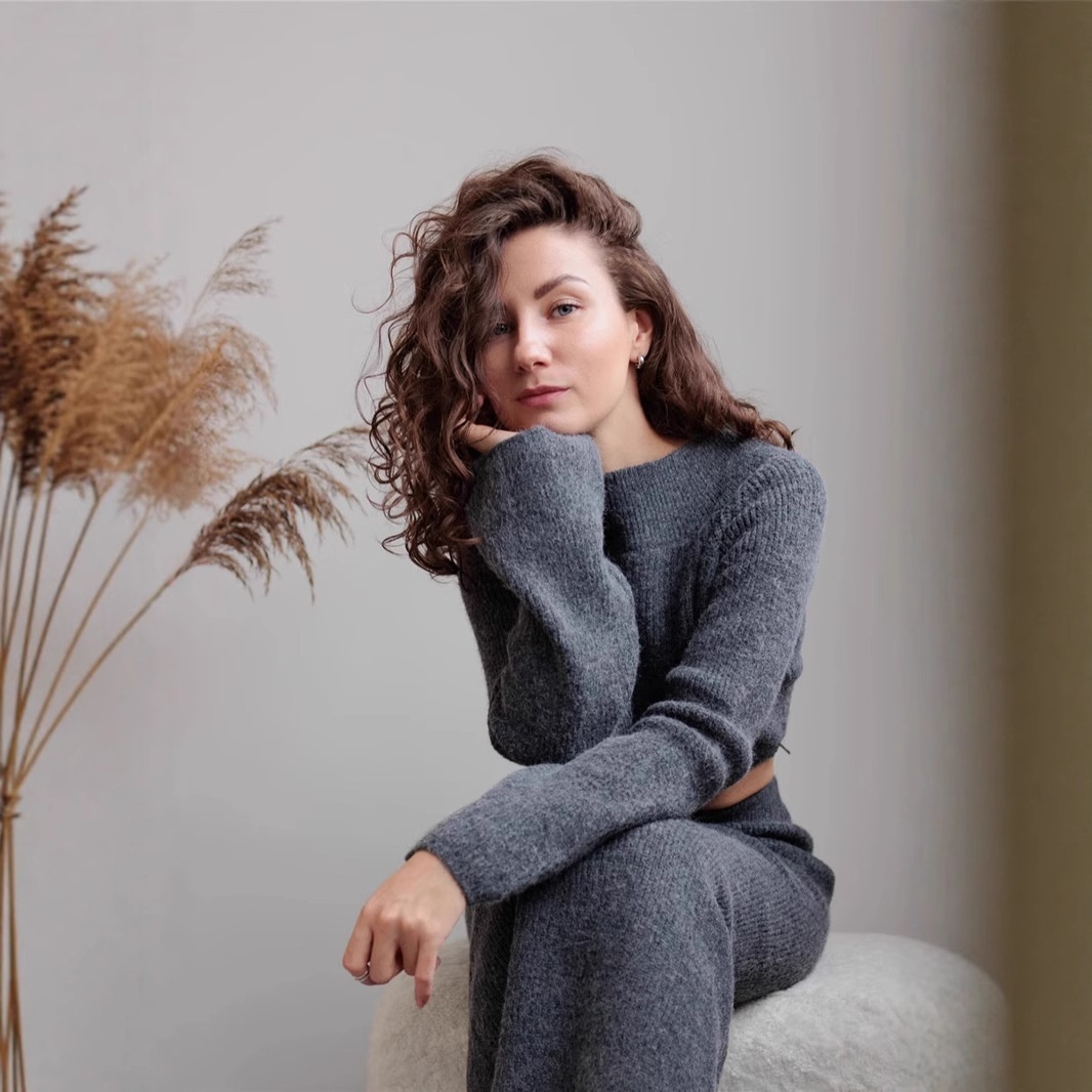 High-grade Off-shoulder Sweater Suit Women's Bag Hip Bottoming Skirt - Image 2