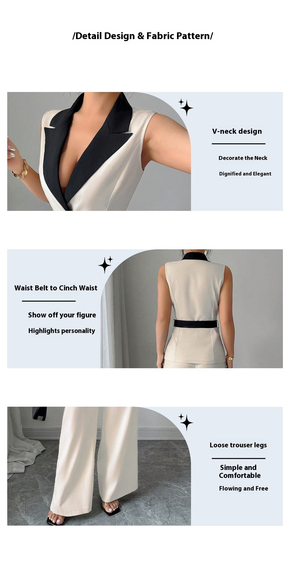 European And American Elegant Style Tube Top Straight-leg Trousers - Image 4