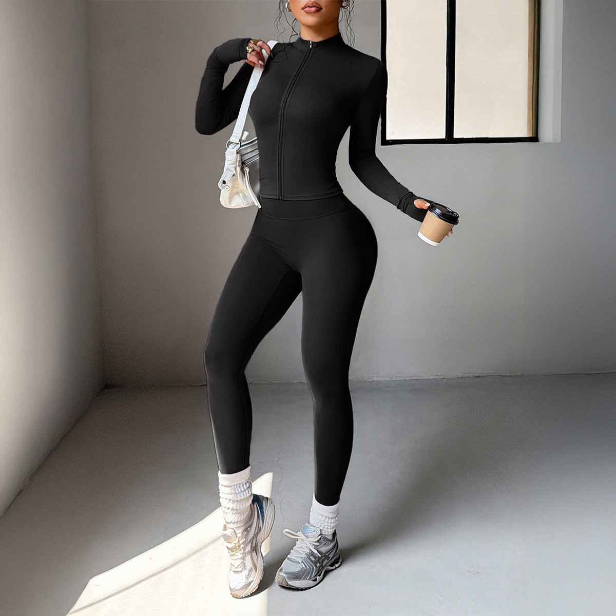 Women's Long-Sleeve Sports Pants Suit European And American Style - Image 5