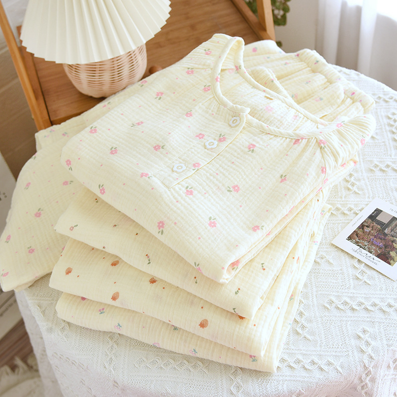 Womens Relaxed Fresh-Style Round-Neck Polka-Dot Loungewear Set - Image 5